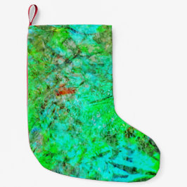 Pequena Meia de Natal abstrata verde calmante,Lisa