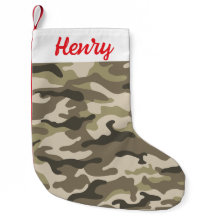 Meia de Natal Camuflada - Nome Personalizado