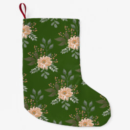 Pequena Meia de Natal com Estampa Floral