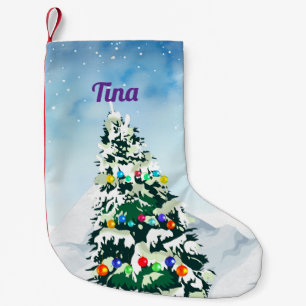 Pequena Meia de Natal com nome personalizado