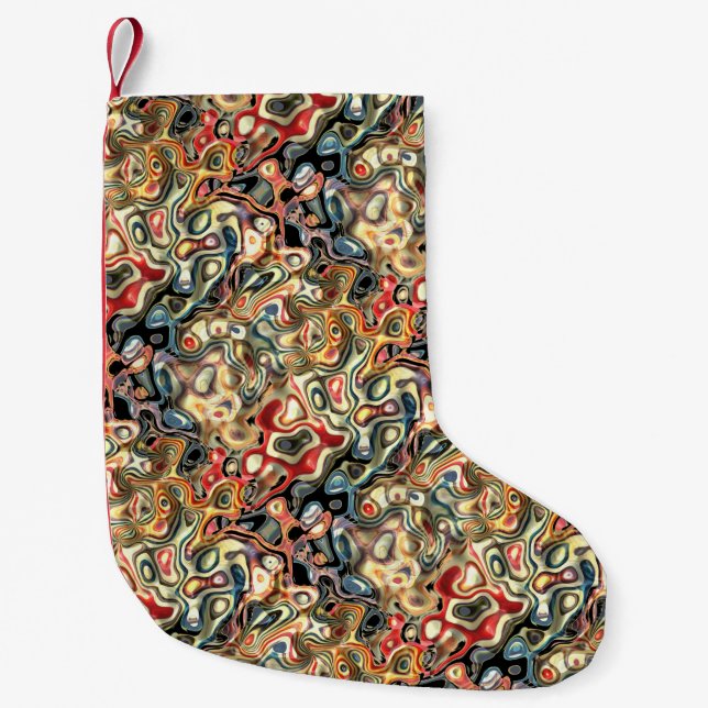 Pequena Meia de Natal de Arte Abstrata (Frente)