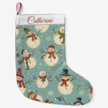 Meia de Natal de Boneco de Neve Fofo
