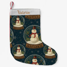 Meia de Natal de Boneco de Neve Fofo
