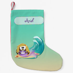 Pequena meia de Natal de coruja sereia