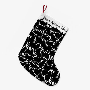 Pequena Meia de Natal de Gato Personalizada Meia de Gato d