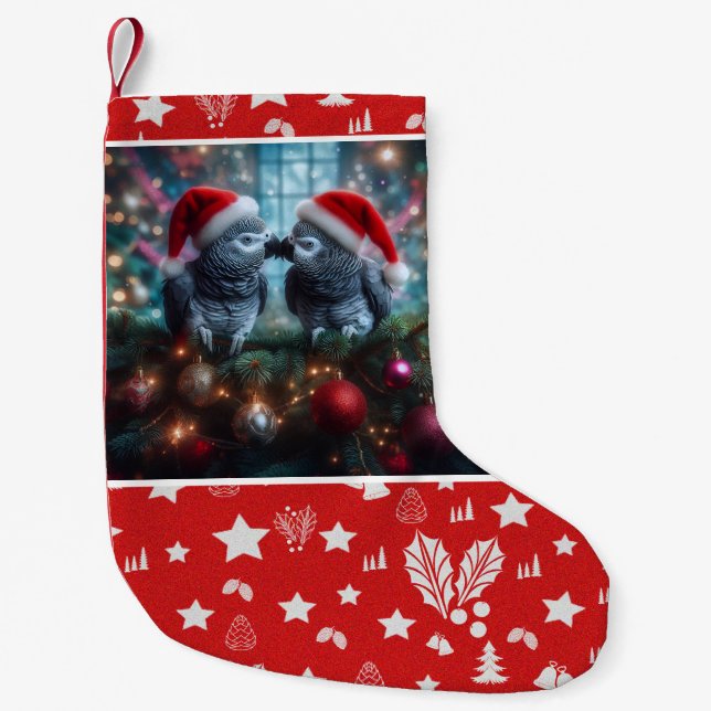 Pequena Meia de Natal de Papagaio (Frente)