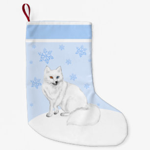 Pequena Meia de Natal de Raposa Ártica Encantadora