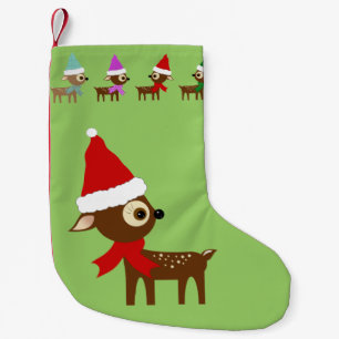 Pequena Meia de Natal de Rena Fofa