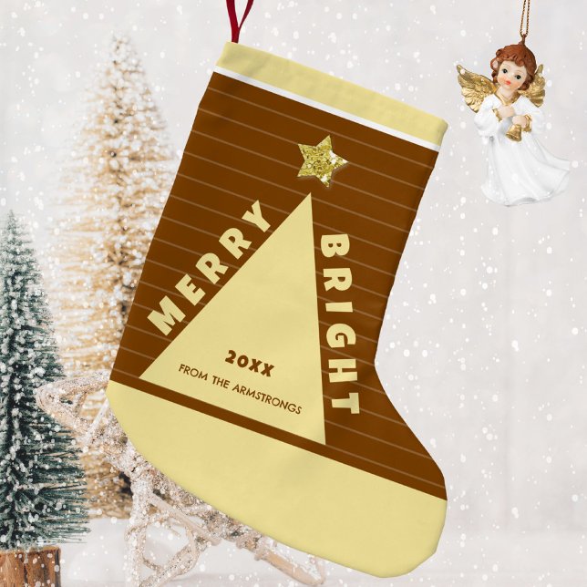 Pequena Meia de Natal em Chocolate Árvore de Natal Minimal (Chocolate Minimalist Christmas Tree Stocking ©Susanne Sachers - Sunny Mind 🌞)