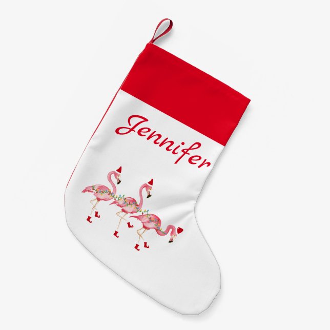 Pequena Meia de Natal Monogramada (Frente (Pendurada))