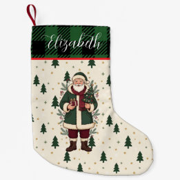 Pequena Meia de Natal Personalizada com Nome do Papai Noel