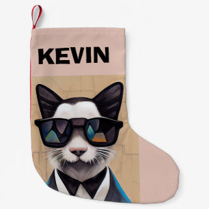 PEQUENA MEIA DE NATAL PERSONALIZADA DE GATO LEGAL