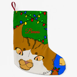 Pequena Meia de Natal Personalizada Jingle Claws