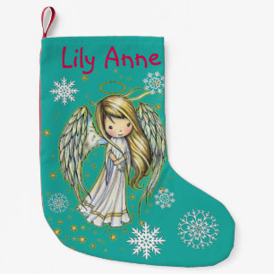 Pequena Meia de Natal Personalizada Little Star Angel