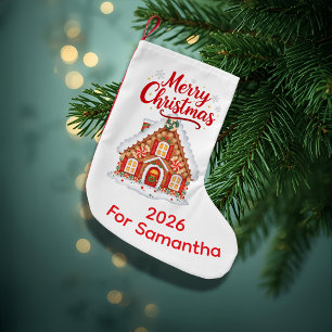 Pequena Meia de Natal Personalizada para a Casa de Natal 2