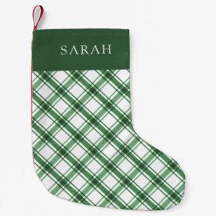 Pequena Meia de Natal Verde e Branca
