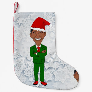 Pequena meia do Natal de Barack Obama Santa
