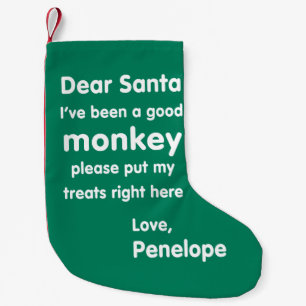 Pequena Meia do Natal do macaco de Penélope boa