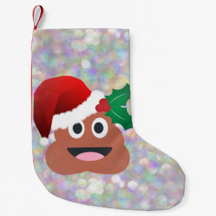 Pequena meia do Natal do xmas do emoji de Papai Noel