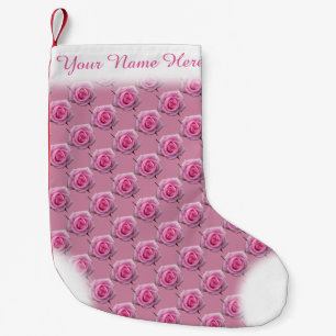 Pequena Meia Rosa Rosa Meia de Natal Personalizada