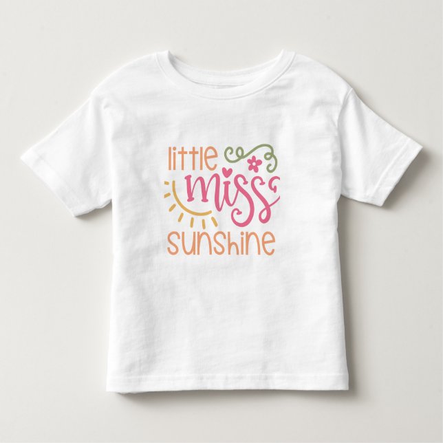 Pequena Menina Sunshine Toddler T-Shirt (Frente)