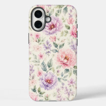 Pequena Peônia Floral em Aquarela Suave