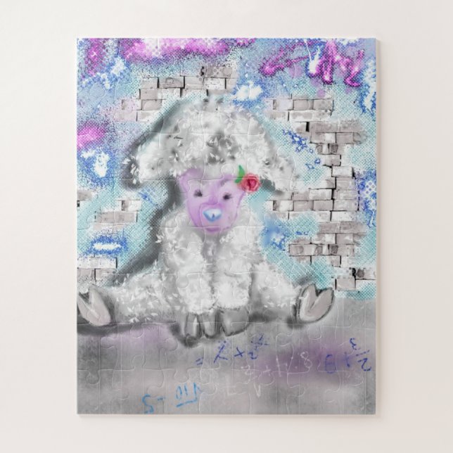 Pequena pintura de Quebra-cabeça de Lamb (Vertical)