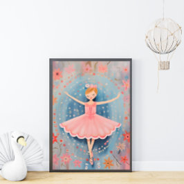 Pequena Poster de Arte de Muro de Ballerina