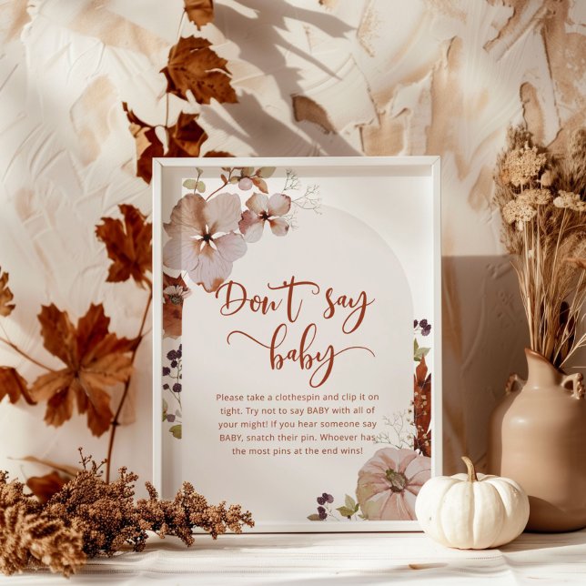 Pequena queda de abóbora Não diga Poster bebê (Criador carregado)