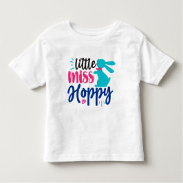 Pequena Senhorita Hoppy Páscoa Toddler T-Shirt