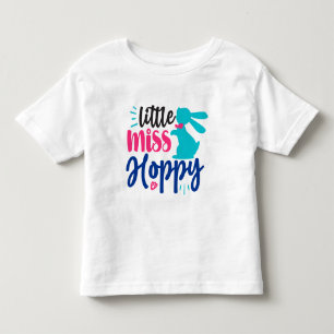 Pequena Senhorita Hoppy Páscoa Toddler T-Shirt
