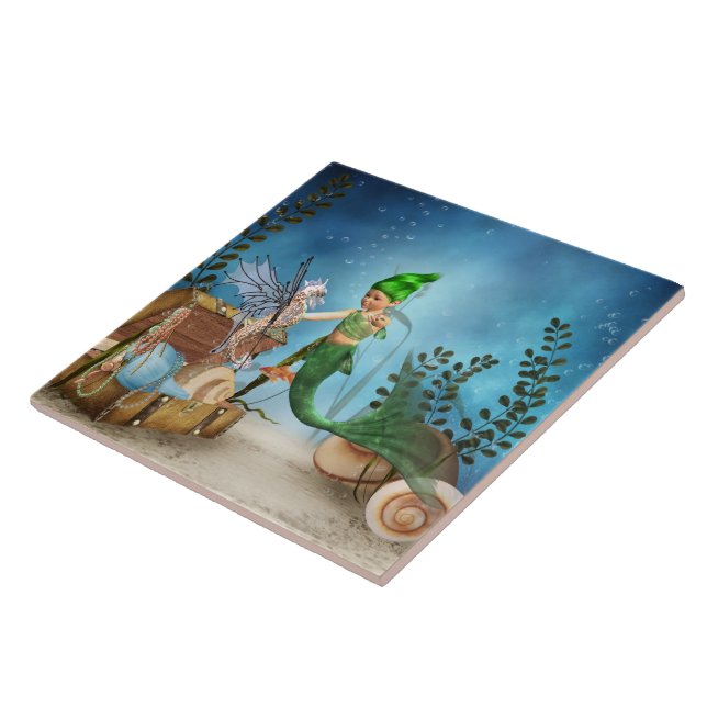 Pequena Sereia 4 azulejo (Lateral)