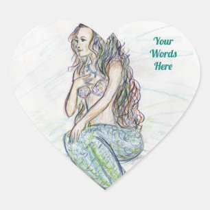 Pequena Sereia nos Autocolantes Decais de Arte Roc