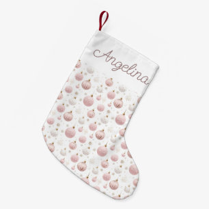 Pequena Sinos Tilintam Natal Rosa Meia de Natal