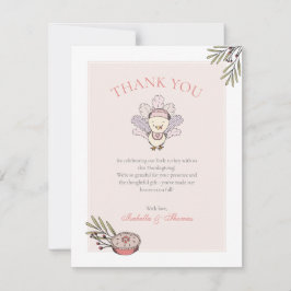 Pequena Turquia Menina Cai Chá de fraldas Cartões