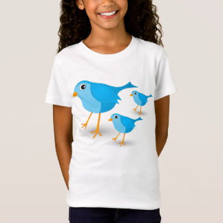 Pequenas Aves Azuis, Meninas ou Crianças, T-Shirt