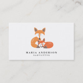 Pequenas Cartões de visitas de Babysitter Fox