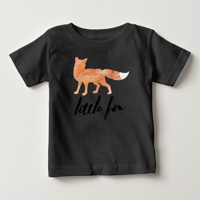 Pequenas Crianças Fox Camisa de Baseball (Frente)