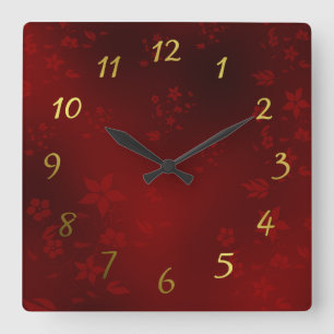 pequenas e delicadas flores asiáticas num relógio