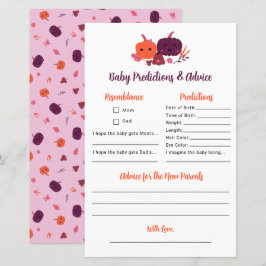 Pequenas Predições de Abóbora e Chá de fraldas de