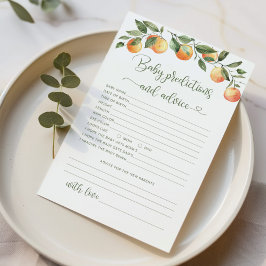 Pequenas previsões de bebês e cartão de aconselham