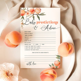 Pequenas previsões de pêssego e cartão de conselho