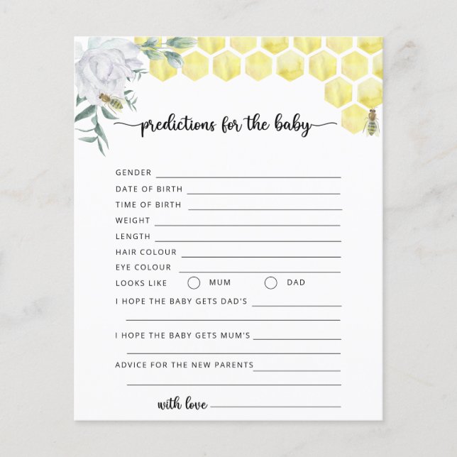 Pequenas previsões e conselhos para bebês (Frente)