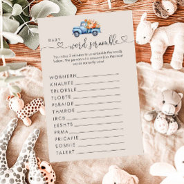 Pequenino Pumpkin Chá de fraldas Palavra