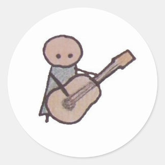 Pequeno adesivo de violão