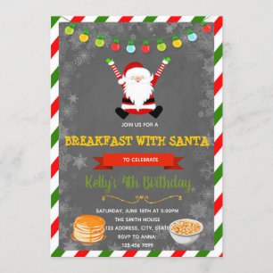 Pequeno almoço bonito com convite de festas do