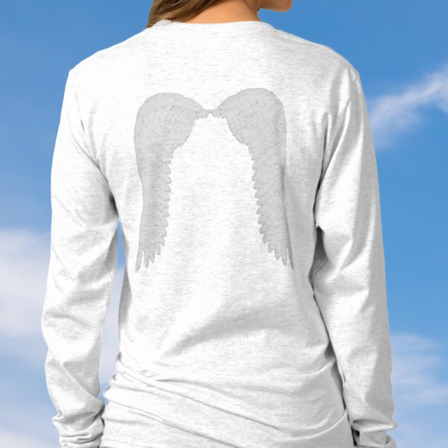 Pequeno Anjo Asas em T-Shirt de Longa Distância In (A easy Angel costume with small wings on the reverse)