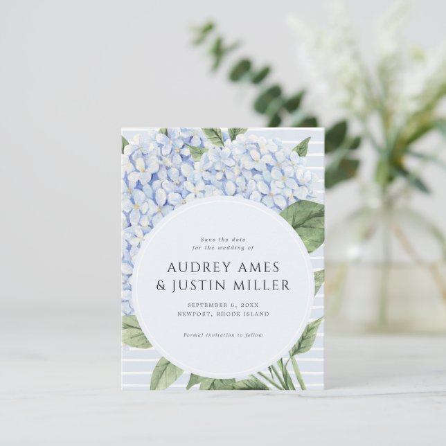 Pequeno Anúncio de Blue Hydrangea para Salvar a Da (Em pé/Frente)