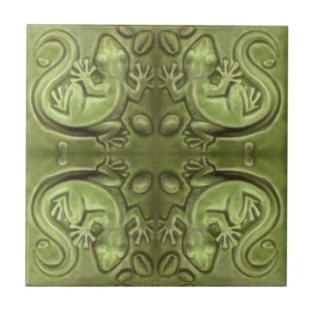 Pequeno Azulejo Lizard Vintage (Frente)