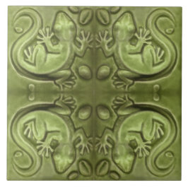 Pequeno Azulejo Lizard Vintage